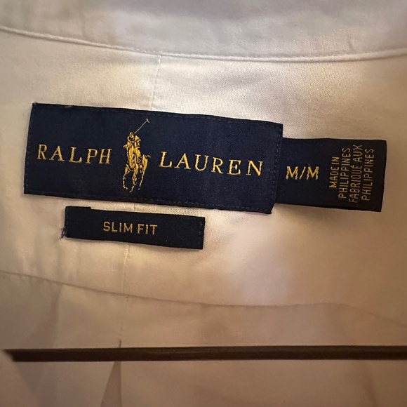 Men’s Ralph Lauren Slim Fit White Shirt Size Medium - Picture 2 of 3